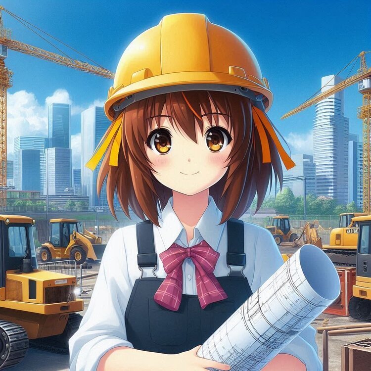 Haruhi wearing a hardhat.png